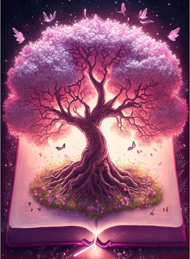 PNIKEL طقم الرسم الماسي من PNIKEL، لوحة شجرة الحياة البيضاء مقاس 12 × 16 بوصة، مناسبة جدًا للاستخدام المنزلي الترفيهي وتزيين الجدران، هدية للأطفال والكبار (PI-1599) - Image 1